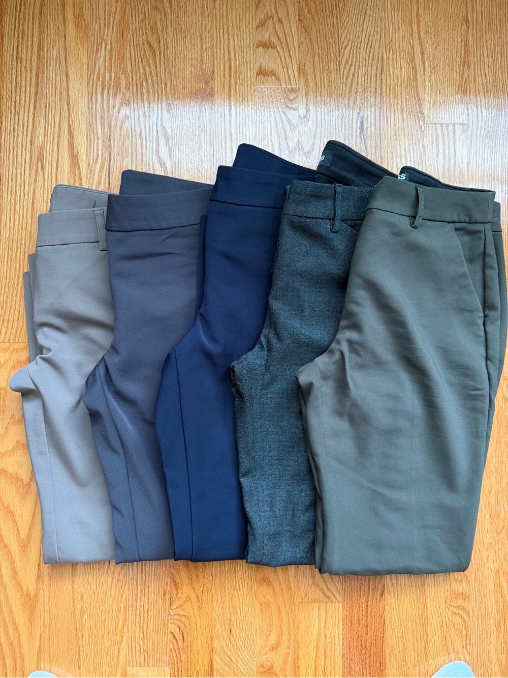 Express Women's Ankle Pants Pack - Gray, Navy, Charcoal, Olive Tones
